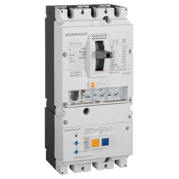 Combination MCCB Type EN, 3P, 50kA, 100A and RCD up to 2A image 1