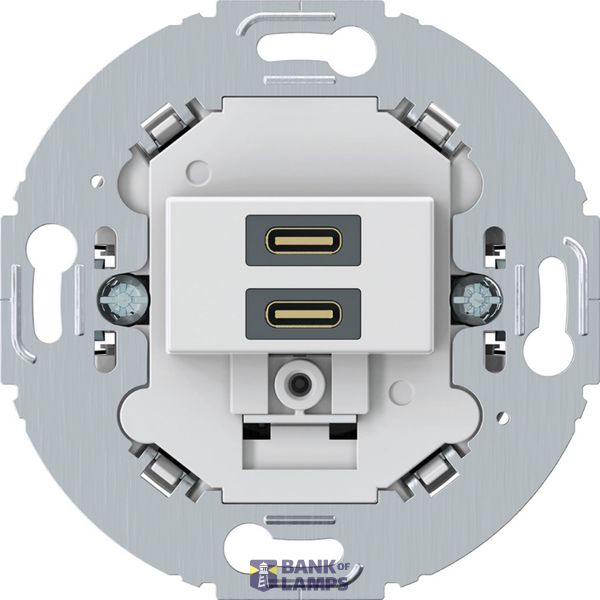 USB C+C (PD) wall socket, Series 1930/R.classic, polar white image 1
