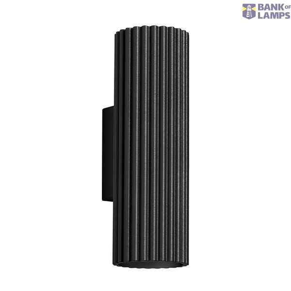 WALL LAMP WITH A CYLINDRICAL LAMP SHADE 20CM BLACK FROM THE CARBON SERIES FOR THE HALLWAY, UP-DOWN 2XGU10 image 2