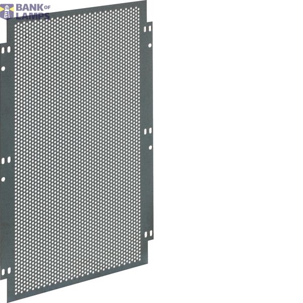Mounting plate, universal, 390x247 mm, perforated, with mounting screw. image 1