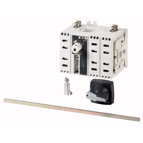 DDC-63/2/M4/P-G DC switch disconnector, 63 A, 2 pole, 1 N/O, 1 N/C, with grey knob, rear mounting image 1
