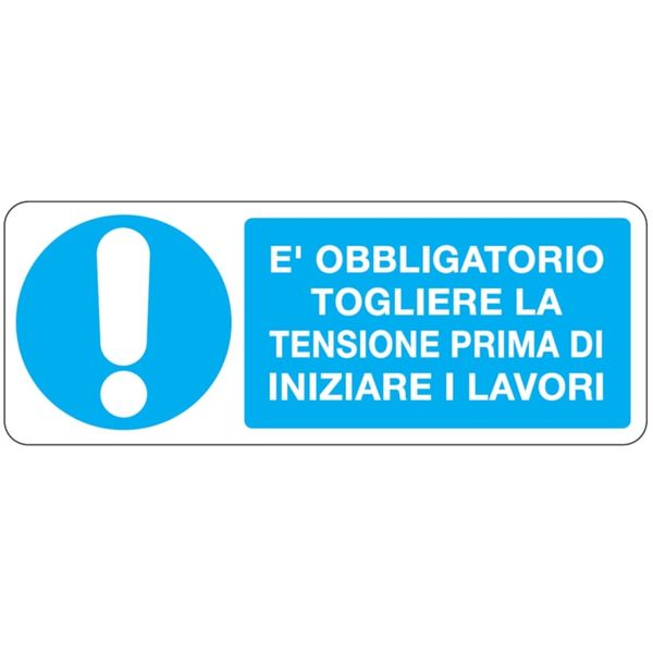 Mandatory sign - Al - Dimensions: 330x125 mm image 1