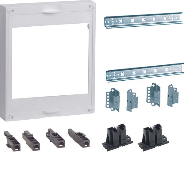 Assembly unit, univers N, 300x250mm, for 2 NH00 fuse load for DIN rail image 1