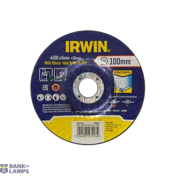 Metal grinding disc 100 x 6 x 16mm image 1