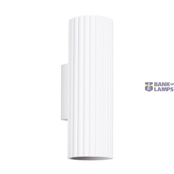 OBLONG WALL LAMP TOP BOTTOM WHITE CARBON WITH 2XGU10 THREAD image 2
