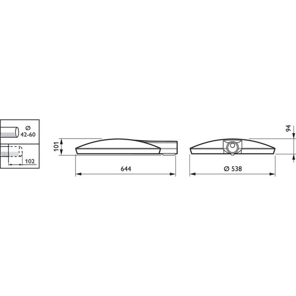 BGP530 LED60-4S/830 II DM50 D9 SRG10 AL image 2
