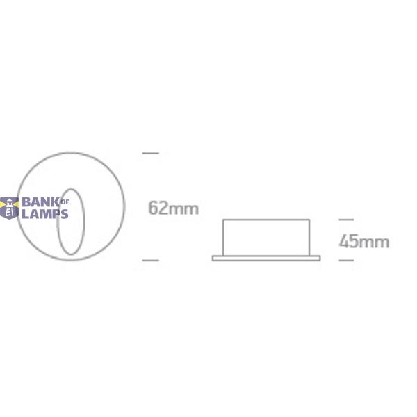WHITE RECESSED IP54 3W WW 100-240V image 2