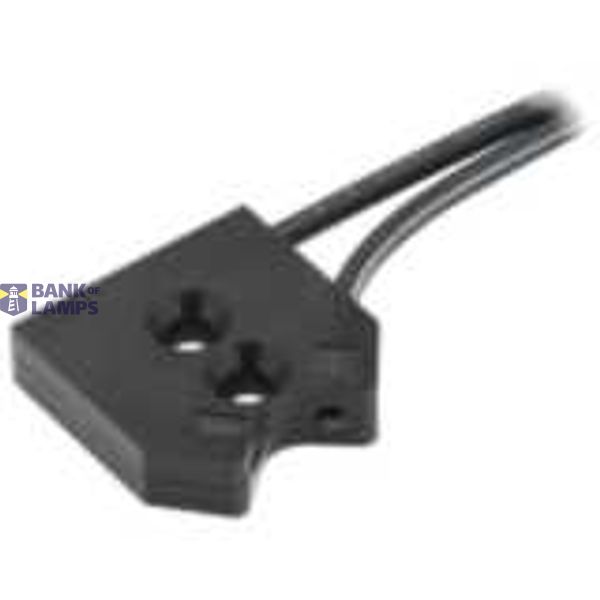Fiber optic sensor head, limited reflective, square, top-view, R25 fiber, 2 m cable E32 1562F image 1