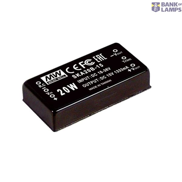SKA20B-05 DC/DC Converter 18-36V:+5V 4000mA 20W, MEAN WELL image 1