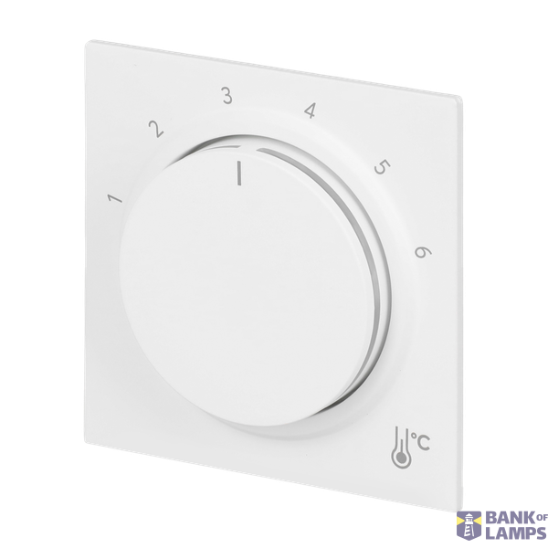 1794 R-44M Cover plate with legend Characters 1 ... 6 for Thermostat Turn button studio white matt - Busch-art linear image 3