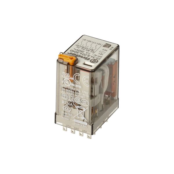 General purpose Rel. 4CO 7A/230VAC/Agni+Au/Test button/LED (55.34.8.230.5050) image 5