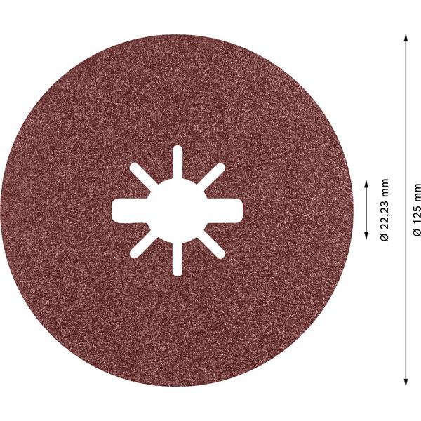EXPERT R781 Prisma Ceramic X-LOCK Fibre Disc 125 mm, 22.23 mm, G 80 image 1