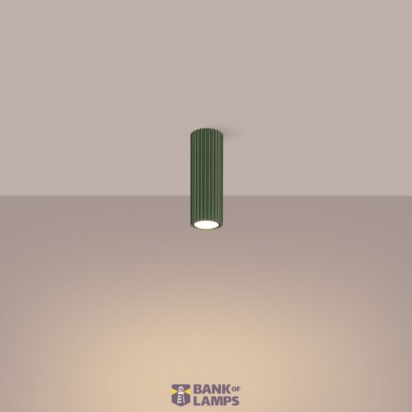 HIGH CEILING TUBE GREEN 20CM FROM THE KARBON SERIES FOR LIVING ROOM image 7