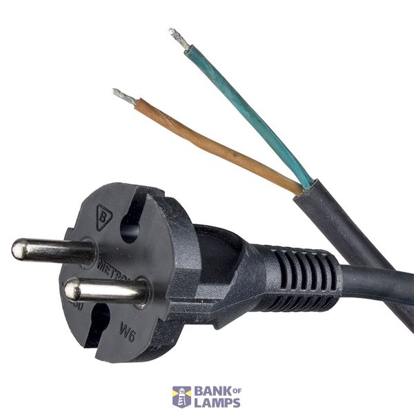 Connection cable W-6 H05RR-F 2X1.5 (rubber) black image 1