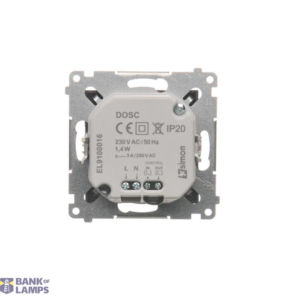 Double intermediate switch with indicator LED light, 10AX, black matt image 1