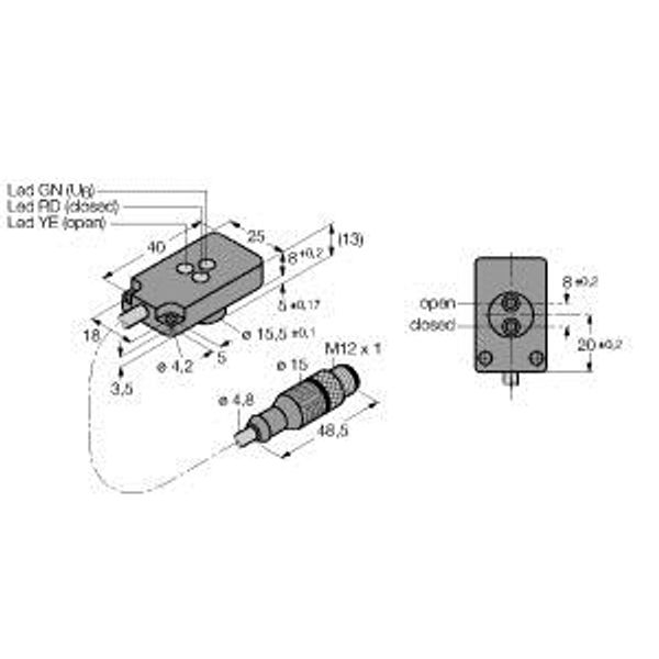 Inductive Sensor (Axial) Monitoring Kit for Power Clamps   NI1.5-KS13A-2AP6X3-0.2-RS4.4T/S34 image 1