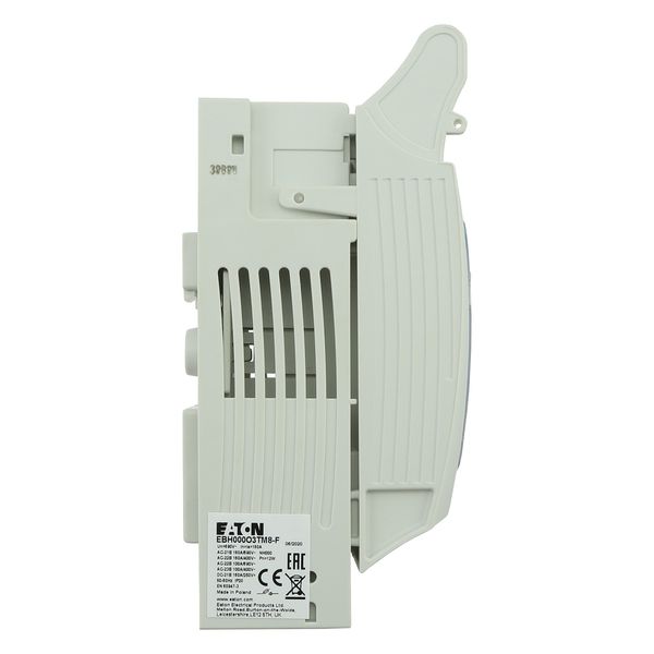 Switch disconnector, low voltage, 160 A, AC 690 V, NH000, AC21B, 3P, IEC, plate mounting, lug terminals - M8 screws, with microswitch image 45