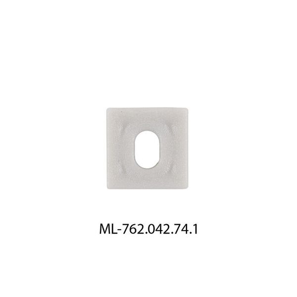 End cap for PA1 with hole, silver color, 1pc image 1