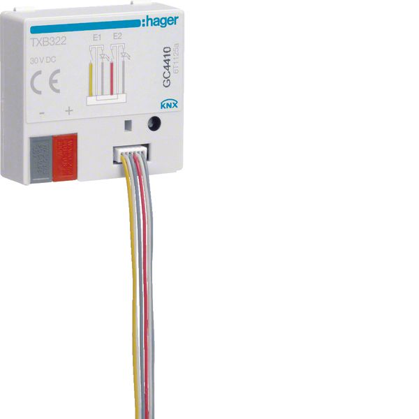 Flush mounted input+LED output 2-fold image 1