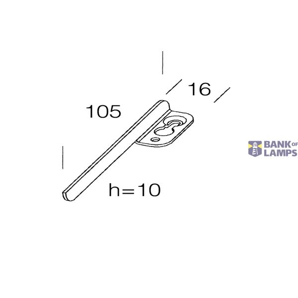 ADJUSTABLE BRACKET 326 GALVANIZED image 1