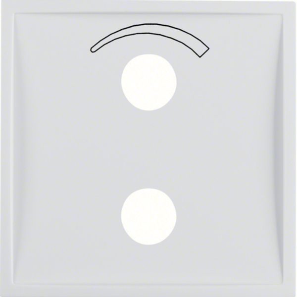 Central part for a radio system with a small sound system, place for headphones and volume control with print, Berker S.1/B.x, white, gloss image 1