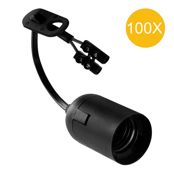 100-Pack Renovation Lampholder E27 TP Black image 2
