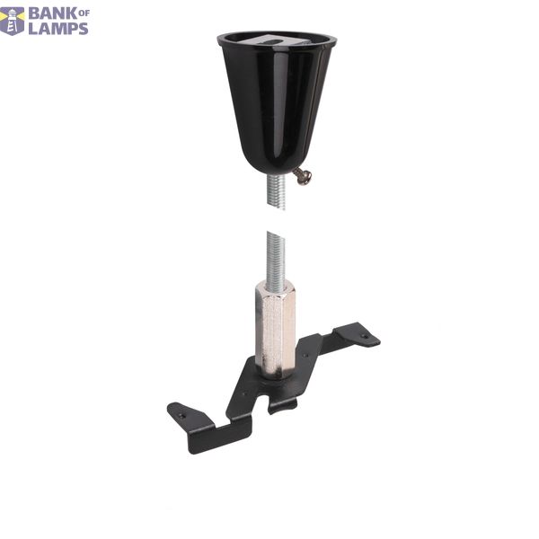 Pendant suspension, 48V TRACK, 1m rod, black image 1