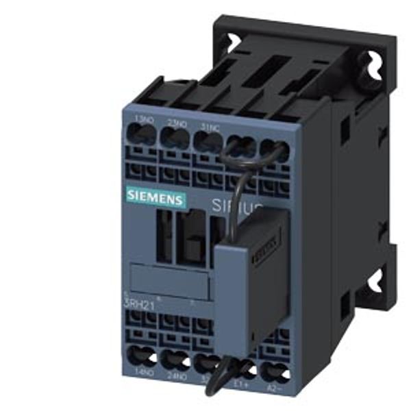 contactor relay railway, 2 NO + 1 NC, 72 V DC, 0.7-1.25* Us, with integrated image 1