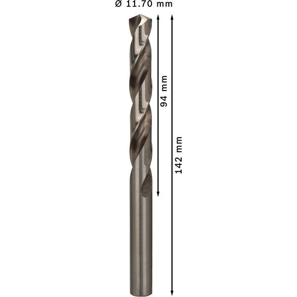 Metal drill bits HSS-G, DIN 338 11,7 x 94 x 142 mm 5 pcs. image 1