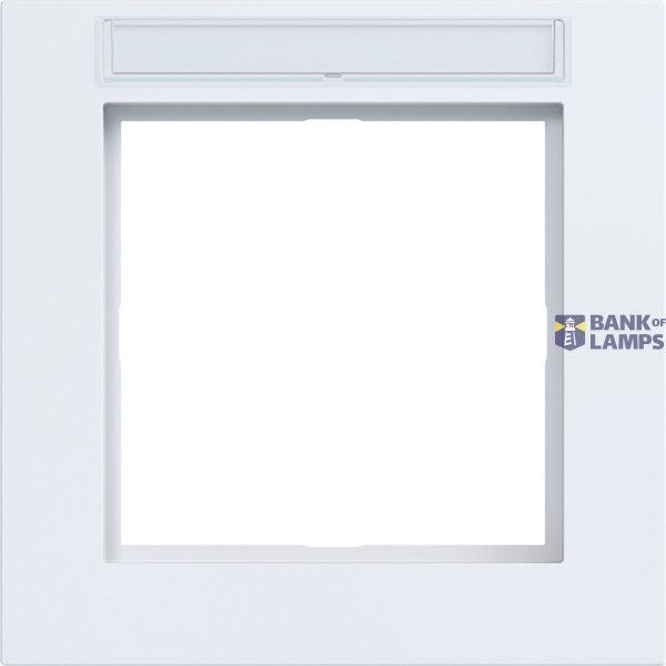 Cover frame single, text field, A.1, matte light white image 1
