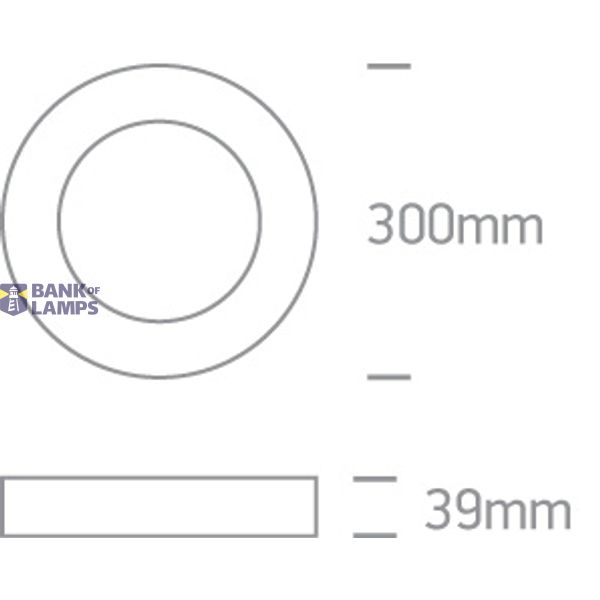 WHITE PLAFO 30W CW IP40 230V image 3