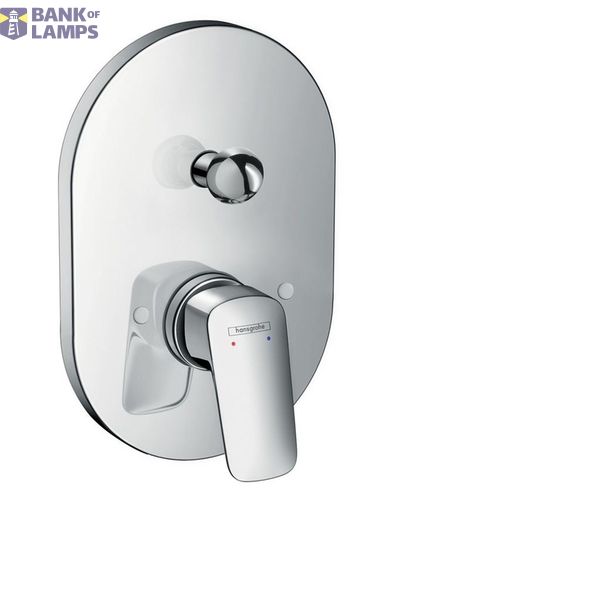 Logis built-in bath mixer, oval shape, chrome image 1