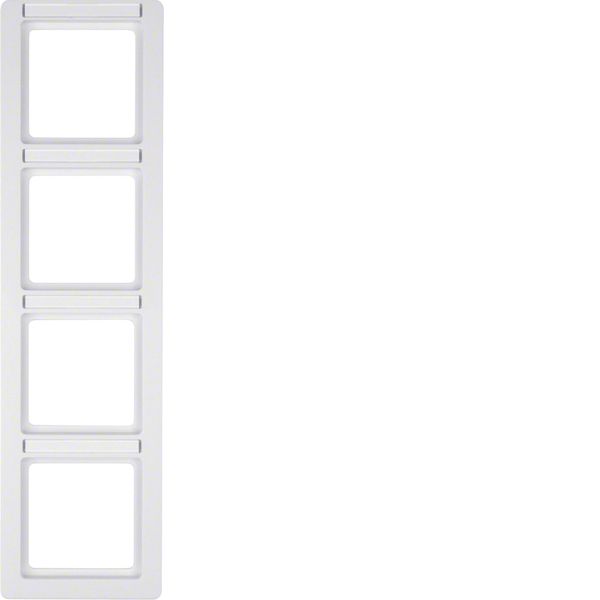 Frame 4gang vert., lab. field, Q.1, p. white velvety image 1