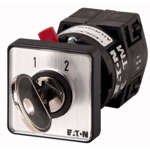TM-1-8220/EZ/S-J Changeover switches, TM, 10 A, center mounting, 1 contact unit(s), Contacts: 2, 60 °, maintained, Without 0 (Off) position, 1-2, Design number 8220, K image 1