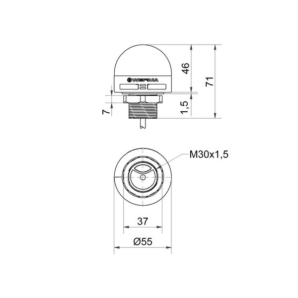 MC55 RGB Buzzer M12-plug 10-30VDC image 3