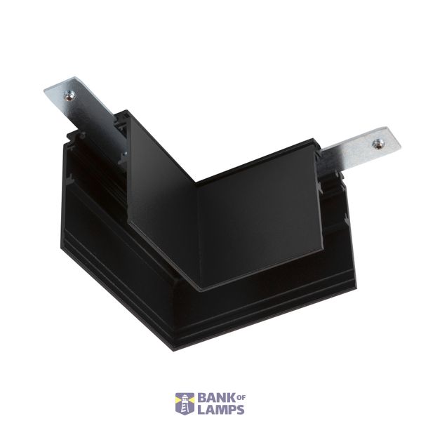 L-connector mechanical, 48V TRACK, for mounting track deep, right, black image 1