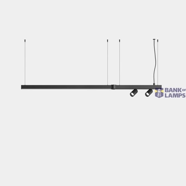 Lineal lighting system Apex Lineal Pendant 1595mm 2 Spots 52mm 36W LED warm-white 2700K CRI 90 ON-OFF White IP20 2898lm image 1