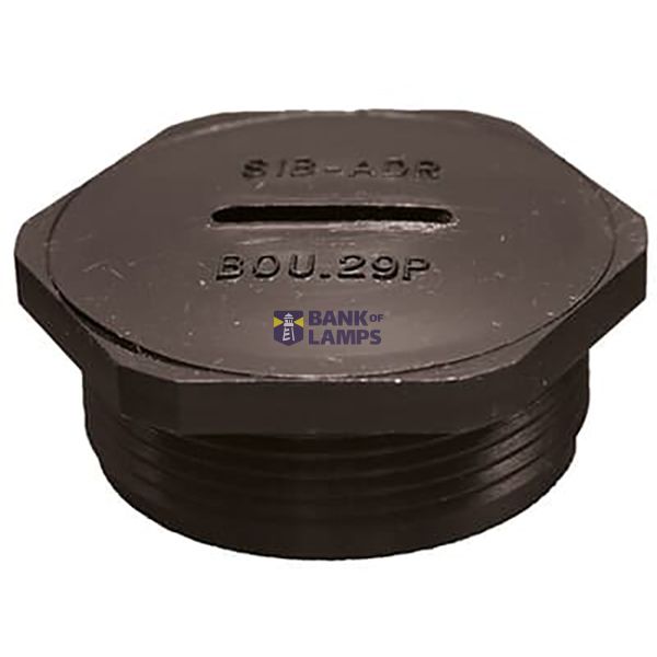 Plug Hexagonal Polyamide 6 with 25 Percent Glass Fibre Black RAL 9005 image 1