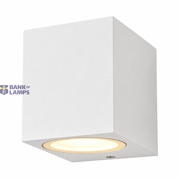 Outdoor Wall Light without Light Source 1xGU10 IP65 Square Matt White THORGEON image 1