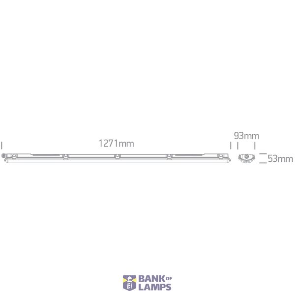 IP65 2xT8 LED TUBE 1200mm PC/PC image 3