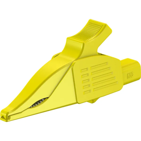 Alligator clip, yellow, max. 30 mm, L 92 mm, CAT IV, socket 4 mm, 66.9561-24 image 1