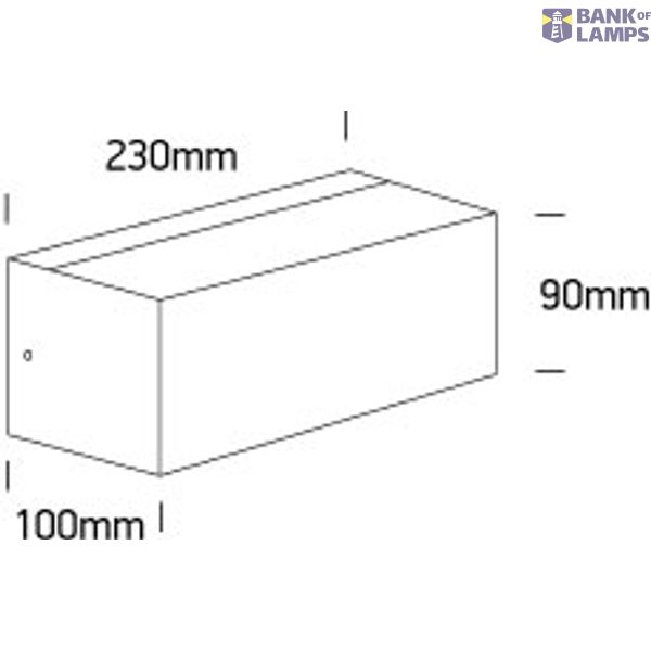 ANTHRACITE E27 WALL LIGHT 12W IP65 100-240V image 2