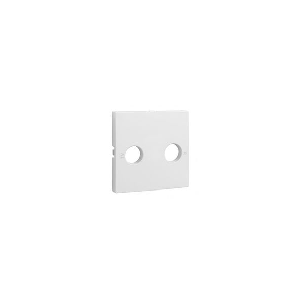COVER PLATE FOR R - TV SOCKETS PEARL image 1