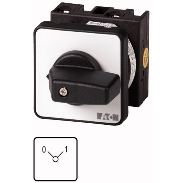 T0-1-15471/E ON-OFF switches, T0, 20 A, flush mounting, 1 contact unit(s), Contacts: 1, 90 °, maintained, 0-1, Design number 15471 image 1
