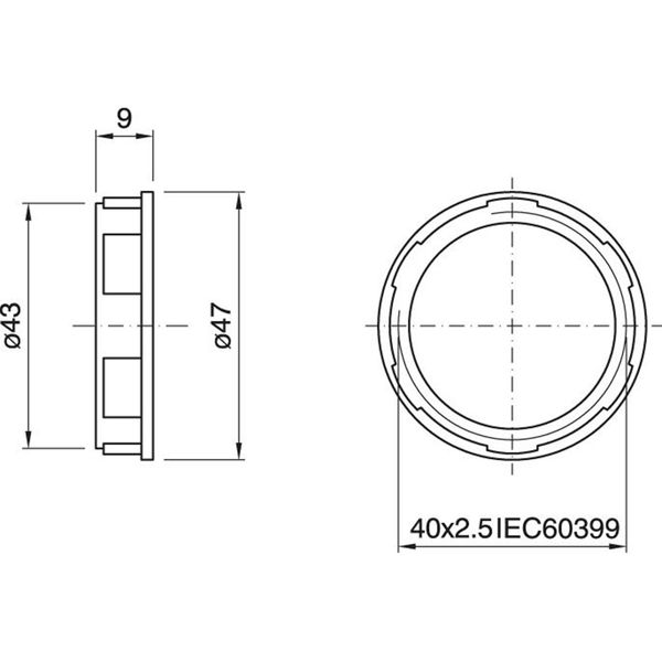 Screw Ring E27 TP 47MM Black image 2
