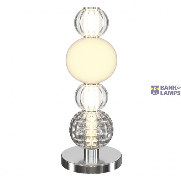 Modern Collar Table Lamps Chrome image 1