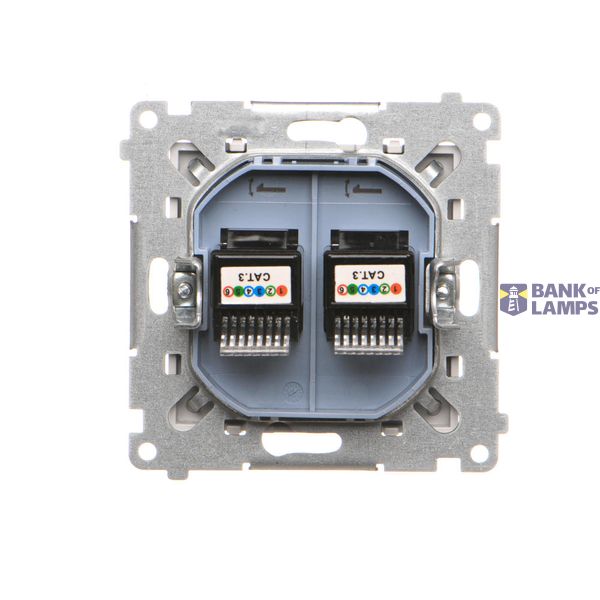 IP44 socket outlet with Schuko earthing, shutters and frame seal - transparent flap, (module), 16A, 250V, Screw, Bronze matt, metalic image 1
