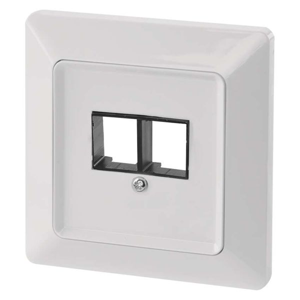 Data socket cover 2xRJ45 image 1