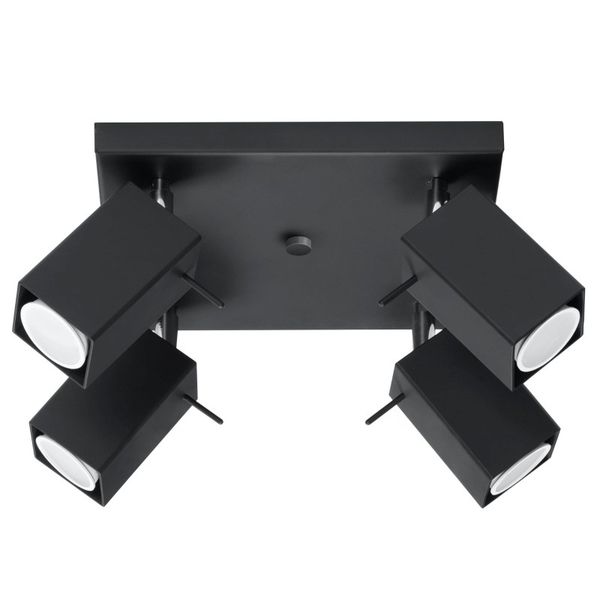 CEILING LAMP MERIDA 4 BLACK GU10 4X40W IP20 image 1