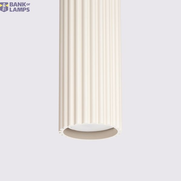 Minimalist KARBON pendant lamp with three pendants and a beige ceiling plate 3xGU10 image 4